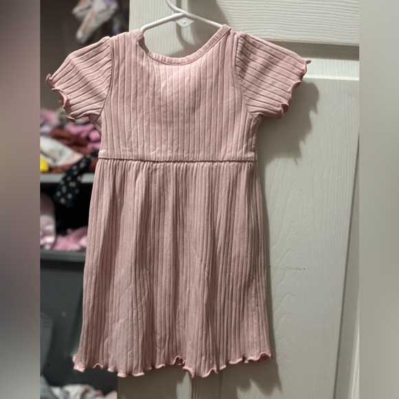 Old Navy Pink Ribbed Kids Dress - Picture 3 of 3